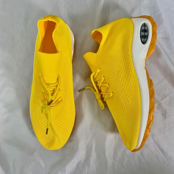 Chunky Bright Yellow Athleisure Running Workout Fashion Sneaker EU 41 US 10.5 - Picture 7 of 7